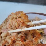 きそば 鈴一 - かなり重量感があるかき揚げ