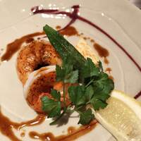 鉄板ダイニング織部 - 海老のバター焼き