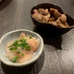 Izakaya らいと - 砂肝のオイル漬けとめっちゃ美味しかったやつ