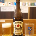 しののめヌードル - 瓶ビール 赤星