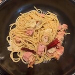 pasta家 - ペペロンチーノにベーコントッピング