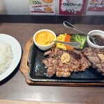 いきなりステーキ フレスポ藤岡店 - 肩ロース150gにトッピングバーグ150g