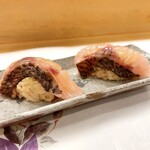 穴子料理と地酒 浅草 川井 - 黒ムツの握り　神津島産