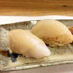 穴子料理と地酒 浅草 川井 - 新烏賊の握り　熊本産