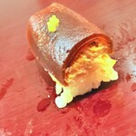 築地 すし Omakase - あん肝スイカ柚子胡椒のせ