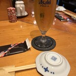 やはしら すし勘 - とりあえずビール