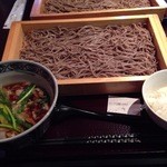 櫻月 - 黒豚つけ蕎麦（ご飯付き）