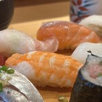 寿司あおい - あおい上握り
本鮪中トロ、白身、生サーモン、えんがわ、真あじ、蒸し海老、いか、いくら軍艦、玉子、ねぎとろ巻