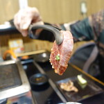 焼肉ホルモンばつぐんや - 食べ応えのある和牛上サガリです