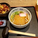 清修庵 - 料理写真:ミニ甘きつね + ミニとり天丼セット