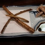 うなぎ 魚政 - 骨せんべい・肝