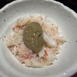 磯金 漁業部 枝幸港 - 朝むきカニ身カニ味噌のせ