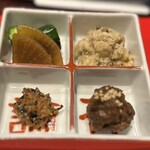 賛否両論 - 漬物・鯛山椒・梅昆布・