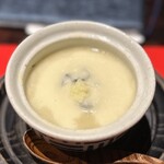 賛否両論 - 牡蠣の茶碗蒸し 白菜擦り流し