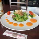 温泉邸 湯～庵 季節の料理と稲庭うどん 和楽 - ミニサラダと奇跡のだし酢