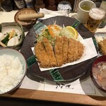 とん太 - 特ロースかつ定食　上から