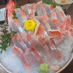 わたるべ - 金目鯛の刺し身