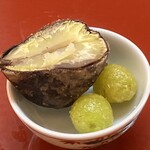 喰切料理 八方 - 揚げ栗と揚げ銀杏