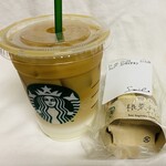 スターバックス・コーヒー - ドリンク写真:「ほうじ茶&クラシックティーラテ Tall」540円税込み♫、「根菜チキン サラダラップ」452円税込み→20%OFFで362円税込み♫