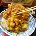 花家 - 海老天丼（大盛）1,000円