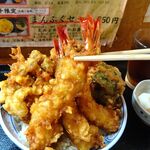 花家 - 海老天丼（大盛）1,000円