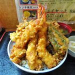 花家 - 海老天丼（大盛）1,000円