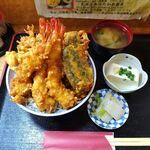 花家 - 海老天丼（大盛）1,000円