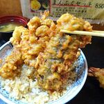 花家 - 海老天丼（大盛）1,000円