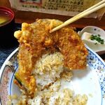 花家 - 海老天丼（大盛）1,000円