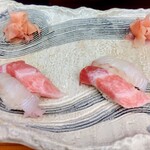 鮨いの上 - 三河の平目　大トロ