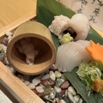 感と間 - 穴子のお造り^ ^フグのお造り^ ^