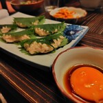 囲炉裏 吟 - つくねの紫蘇巻き｡