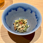 鳥いち - 蒸し鶏の胡麻和え　こういう一品が好きなんだよ