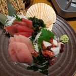 魚民 - 刺身3点盛り