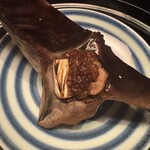 石葉 - 鴨ロース炭火焼き 朴葉味噌 白葱