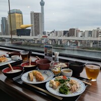 浅草むぎとろ 本店 - 隅田川を眺めながら