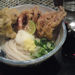 たけうちうどん店 - 下足と舞茸天生醤油うどん