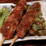 炭火焼きと創作酒肴 粋 - 自家製味噌串カツ