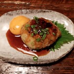 炭火焼きと創作酒肴 粋 田町店 - ジャンボ月見つくね