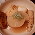 炭火焼きと創作酒肴 粋 田町店 - おでん5種盛り