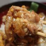 和食しゃぶしゃぶ かごの屋 - 小ぶり炙り鶏の親子丼と選べる麺セット