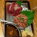 あぶり 清水 - 馬刺し盛合せ