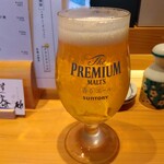 スシとおでんほたる - 生ビール　プレミアムモルツ香るエール