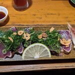 一釣 - 鰹の塩タタキのタレ添え