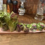 ワインと点心TUITUI - お通しの生春巻き