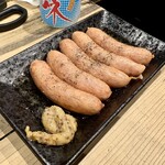 場外焼肉 榮登庵 - あらびきソーセージ