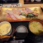 伊豆太郎 - 近海地魚握り+茶碗蒸し