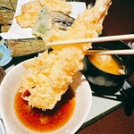 海鮮 雅 - 花咲天ぷらの衣のサクサク感は最高‼️