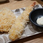 とんかつ成蔵 - セレクトしたフライはサーモンと海老！