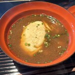 鮨旬美 西川 - 玉赤　落とし卵　みそ汁